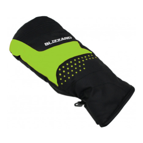 BLIZZARD-Mitten junior ski gloves, black/green 20 Čierna