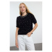 Trendyol Black Wool Pearl and Stone Embroidered Knitted Sweater