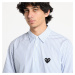 Košeľa Comme des Garçons PLAY Black Heart Striped Shirt UNISEX White/ Light Blue XS