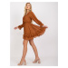 Karamelové volánikové šaty Winona -TW-SK-BI-0761.92-brown