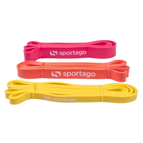 Posilňovacie gumy Sportago Pase - univerzálna sada - žlutá + červená + oranžová