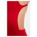 Trendyol Red Low-Cut Swimsuit
