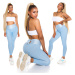 Sexy High Waist Push-Up Leggings with Bow babyblue