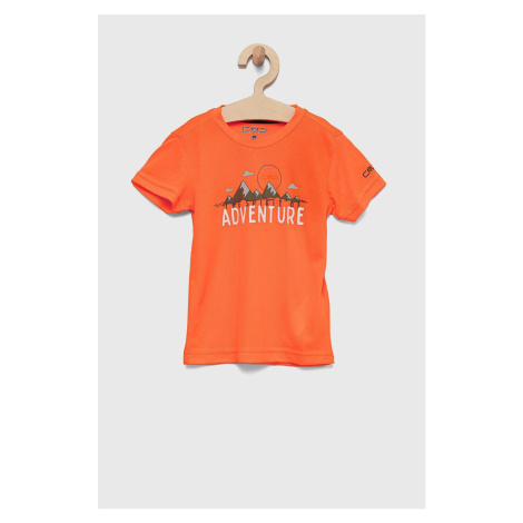 Detské tričko CMP oranžová farba, s potlačou