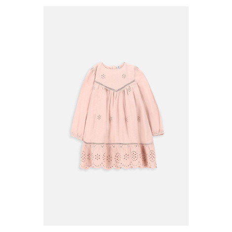 Šaty pre bábätká Coccodrillo ružová farba, mini, áčkový strih