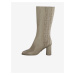 Beige leather high heel boots Tamaris - Women