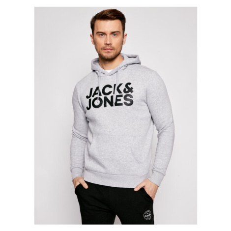 Jack&Jones Mikina Corp Logo 12152840 Sivá Regular Fit Jack & Jones