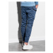 Modré pánske slim fit nohavice P908