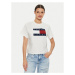 Tommy Jeans Tričko Flag DW0DW18629 Biela Boxy Fit