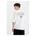 DEFACTO Loose Fit Crew Neck Back Printed Short Sleeve T-shirt