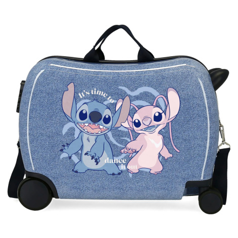 Disney Detský kufor na kolieskach - odrážadlo - Stitch dance it out - 34L