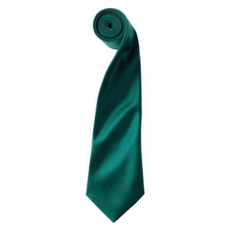 Premier Workwear Saténová kravata - Fľaškovo zelená