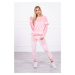 Velour set with powder pink frills