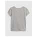 Ružovo-šedé dievčenské tričko s motívom plameniaka GAP