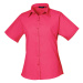 Premier Workwear Dámska košeľa s krátkym rukávom PR302 Hot Pink -ca. Pantone 214c