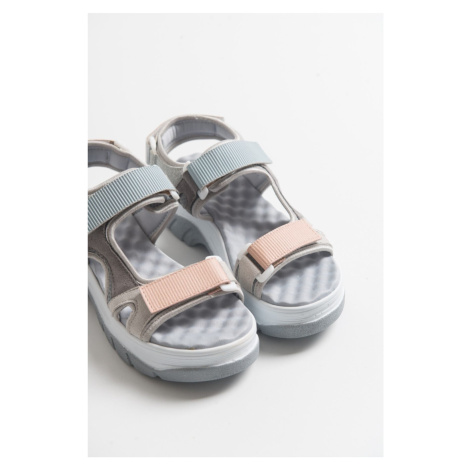 LuviShoes Women's Ice Blue Banded Sandals