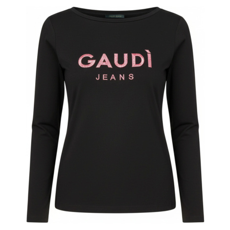 GAUDI Embroidered Logo Black tričko Gaudí
