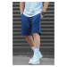 Madmext Navy Blue Men's Basic Capri Shorts
