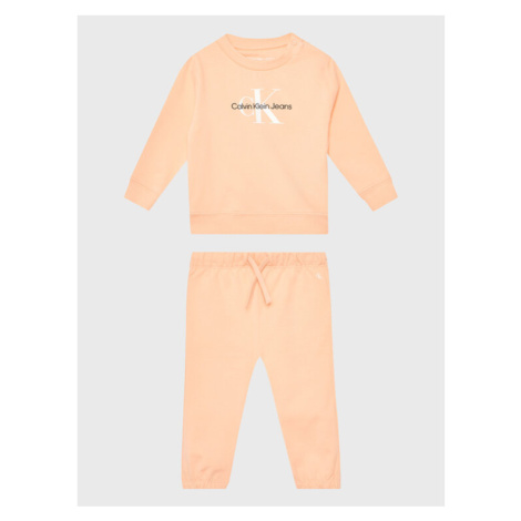 Calvin Klein Jeans Tepláková súprava Monogram IN0IN00017 Oranžová Regular Fit