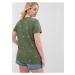 Zelené dámske kvetované tričko GAP