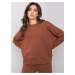 Women's cotton sweatshirt in brown color