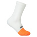 POC Cyklistické ponožky klasické - FLAIR - biela/oranžová