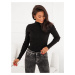 Lady's fitted black turtleneck