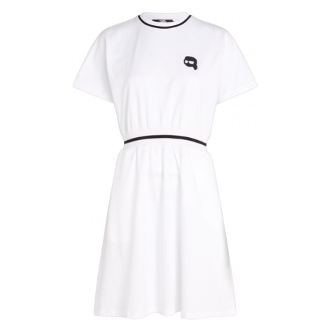 Šaty Karl Lagerfeld Ikonik 2.0 T-Shirt Dress Biela