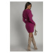 Fialový svetrový komplet šaty + pulóver Martha