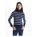 LC Waikiki Turtleneck Striped Long Sleeve Women's Knitwear Sweater