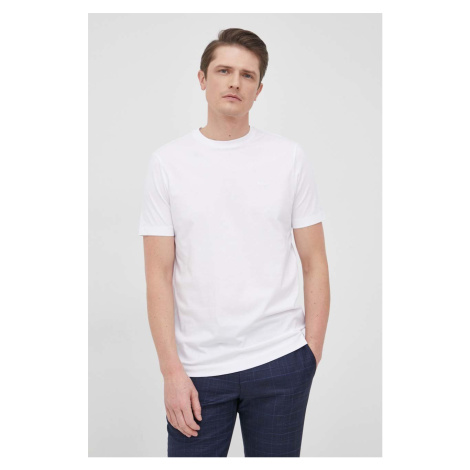 Bavlnené tričko BOSS pánsky,biela farba,jednofarebný,50468347 Hugo Boss