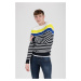 Tommy Hilfiger Sveter - BRETON STRIPED SWEATER viacfarebný