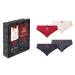 Happy Shorts Dámske nohavičky s vianočným motívom, 4 kusy (červená)