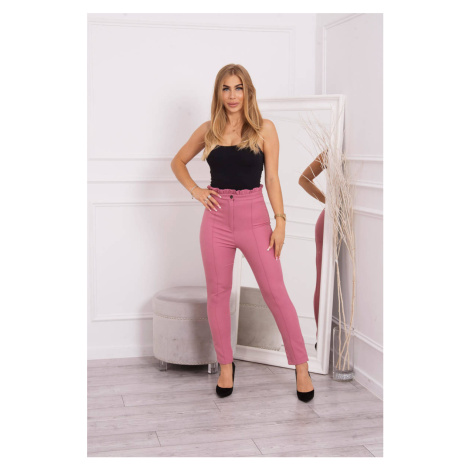 Wrinkled trousers navy pink