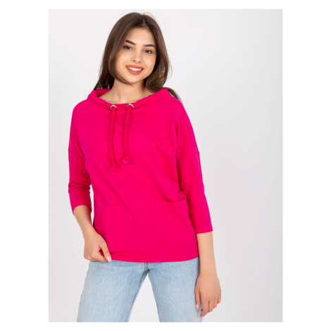Cotton fuchsia blouse with pockets Melitina RUE PARIS