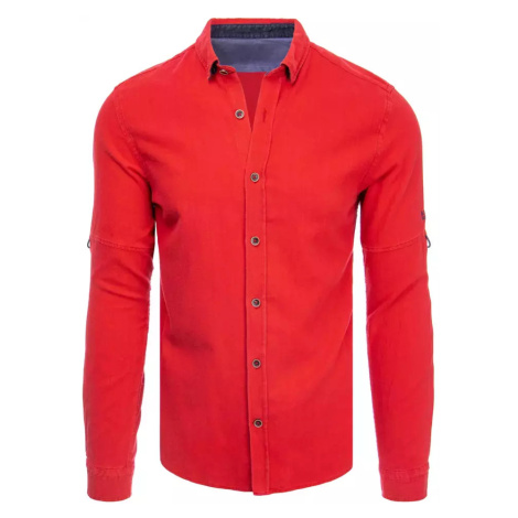 Pánska košeľa v červenej farbe skl.41 DStreet
