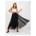 Black tulle skirt flared midi with an elastic band OCH BELLA
