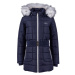 Lewro NETY Dievčenský zimný kabát, tmavo modrá, veľkosť