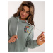 Pistachio women's kangaroo sweatshirt with SUBLEVEL prints