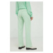 Nohavice Samsoe Samsoe Hoys dámske, zelená farba, rovné, vysoký pás, F16304674
