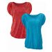 LASCANA Tričko  modrá melírovaná / červená melírovaná