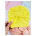 Detská turbánová čiapka- Klasik, žltá 0-9m.