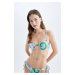 DEFACTO Fall In Love Regular Fit Patterned Bikini Top