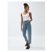 Koton High Waisted Denim Jeans with a relaxed fit - Mom Jeans