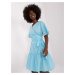 Light blue cotton dress with frill
