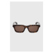 Slnečné okuliare Alexander McQueen pánske, hnedá farba