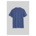 Tričko Woolrich Garment Dyed Logo T-Shirt Maritime Blue