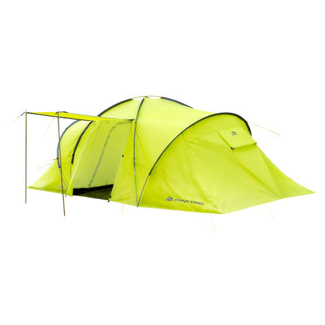 Large tent for 4 people ALPINE PRO OUTERE lime green