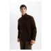 DEFACTO Regular Fit Stand-up Collar Fleece Sweatshirt