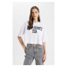 DEFACTO Oversize Fit Crew Neck Printed Short Sleeve T-Shirt